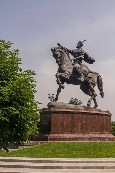 Tashkent Uzbekistan Maggio 2018 Statua Tamerlano Timur Sullo Skver Piazza — Foto Stock