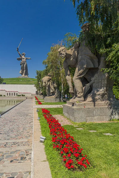 Volgograd Russia June 2018 Sculptures Memorial Complex Commemorating Battle Stalingrad — Stock Photo, Image