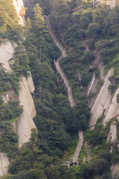 Steile Trap Bij Hua Shan Berg Provincie Shaanxi China — Stockfoto