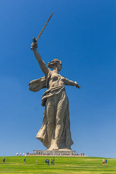 Volgograd Russia Giugno 2018 Patria Della Scultura Chiama Sulla Collina — Foto Stock