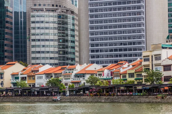 Singapore Singapore March 2018 Buildings Boat Quay Singapore — 图库照片