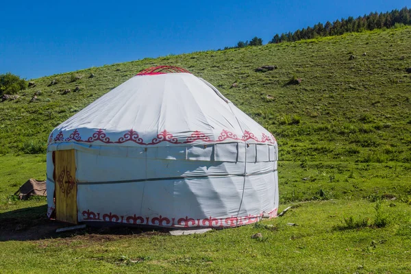 Yurt Perto Kerege Tash Aldeia Perto Karakol Quirguistão — Fotografia de Stock