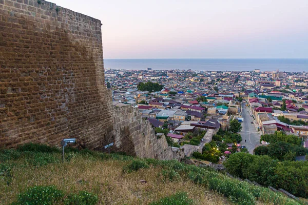 Vista Derbent Desde Fortaleza Naryn Kala República Daguestán Rusia — Foto de Stock