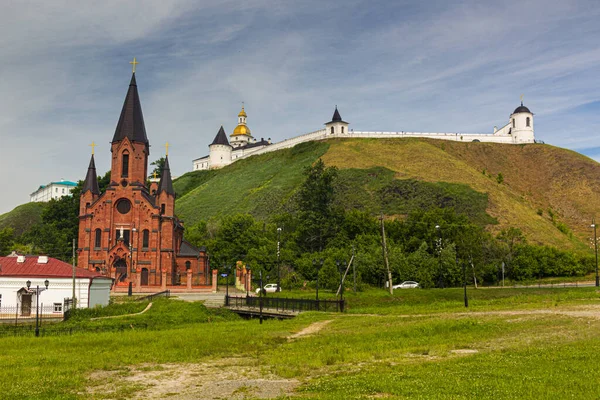Tobolsk Rusya Daki Roma Katolik Kutsal Üçleme Kilisesi Kremlin — Stok fotoğraf