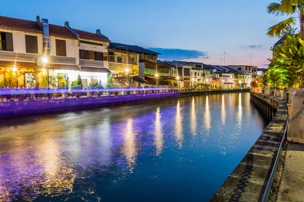 Evening View Malacca River Malacca Melaka Malaysia — Stock Photo, Image