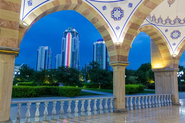 Grozny City Vue Mosquée Akhmad Kadyrov Officiellement Connue Sous Nom — Photo