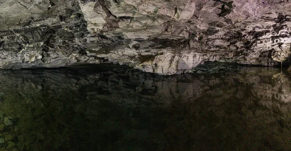 Interno Della Grotta Ghiaccio Kungur Russia — Foto Stock