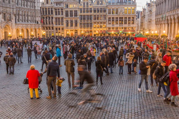 Bruselas Bélgica Nov 2018 Personas Grand Place Grote Markt Bruselas — Foto de Stock