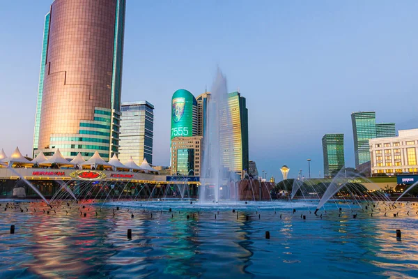 Astana Kazakhstan Julio 2018 Fuente Astana Ahora Nur Sultan Capital — Foto de Stock