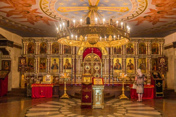 Yekaterinburg Russia Luglio 2018 Interno Della Chiesa Sul Sangue Onore — Foto Stock