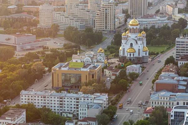 Rusya Nın Yekaterinburg Kentindeki Rus Topraklarındaki Azizlerin Onuruna Kan Kilisesi — Stok fotoğraf