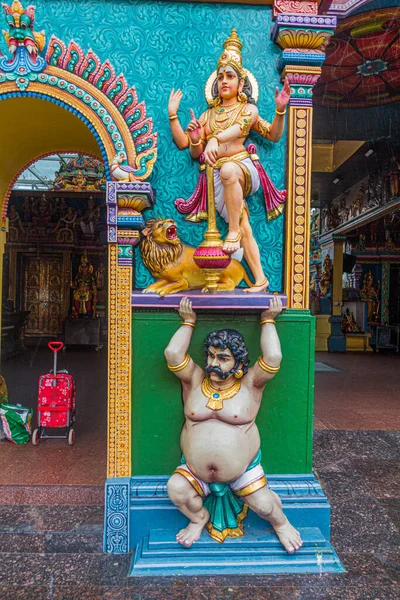 Cingapura Cingapura Março 2018 Imagens Divindades Hindus Templo Sri Vadapathira — Fotografia de Stock