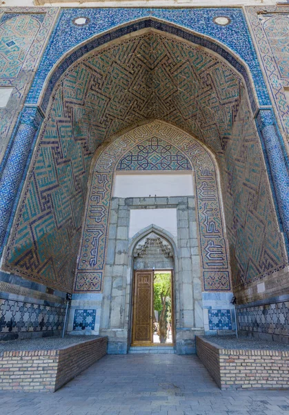 Portal Mesquita Bibi Khanym Samarcanda Uzbequistão — Fotografia de Stock