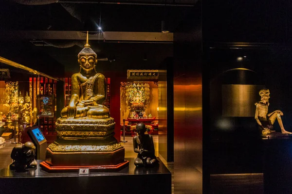 Сингапур Сингапур Марта 2018 Года Экспонаты Будды Храме Зубной Реликвии — стоковое фото
