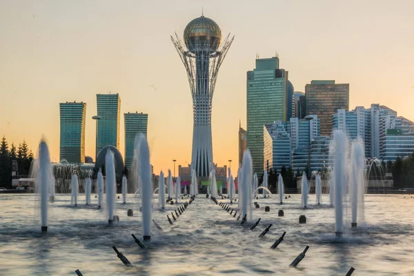Skyline Astana Now Nur Sultan Capital Kazakhstan — Stock Photo, Image
