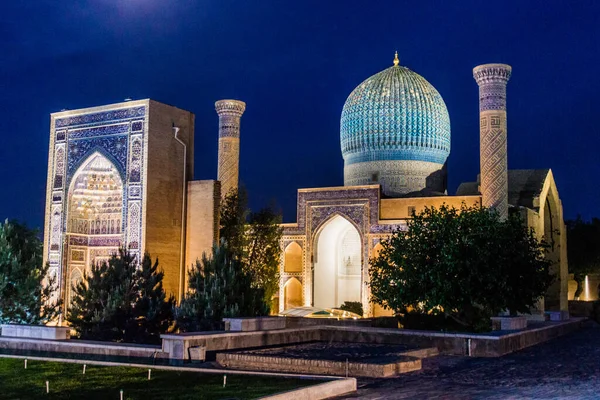 Veduta Serale Del Mausoleo Gur Amir Samarcanda Uzbekistan — Foto Stock