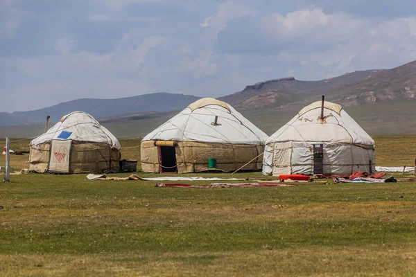 Yurt Camp Song Kul Lake Kyrgyzstan — Stock Photo, Image