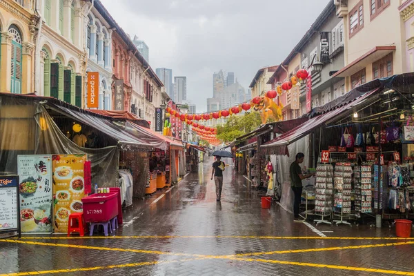 Singapore Singapore Marzo 2018 Pagoda Street Con Bancarelle Commerciali Singapore — Foto Stock