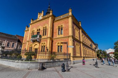 NOVI SAD, SERBIA - 3 Ekim 2021: Sırbistan 'ın Novi Sad kentindeki Backa Piskopos Sarayı