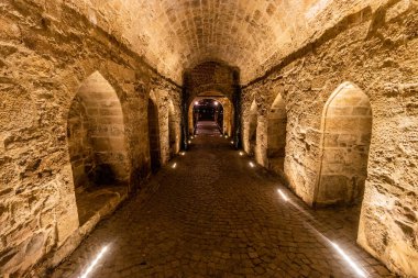 Sırbistan 'ın Belgrad Kalesinin Kraliyet Kapısı' nın akşam manzarası