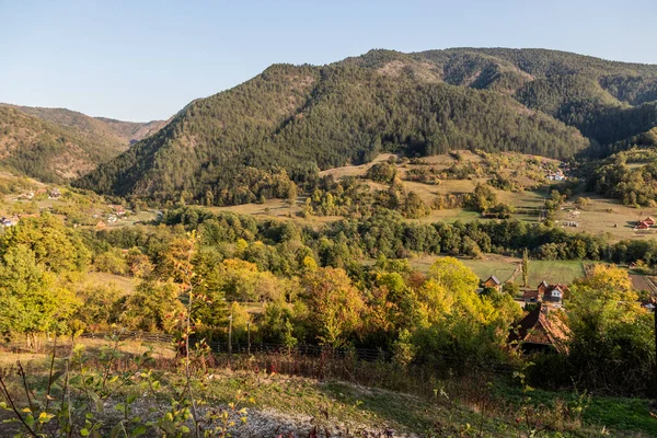 Sırbistan 'ın Mokra Gora kentinin hava manzarası