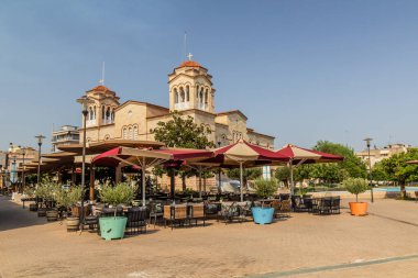 ARGOS, GREECE - AUGUST 5, 2021: St. Peter's Bishop of Argos Holy Orthodox Church in Argos, Greece