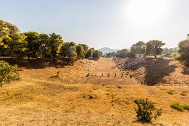 Yunanistan 'ın Mora yarımadasındaki Asclepieion of Epidaurus Stadyumu
