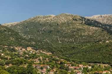 Yunanistan 'ın Mora yarımadasının kırsal manzarası
