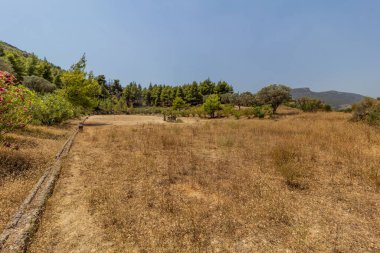 Yunanistan 'ın Mora yarımadasındaki antik Nemea Stadyumu