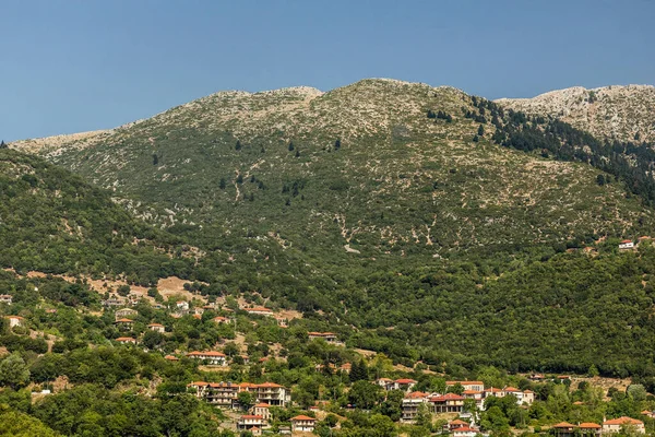 Yunanistan 'ın Mora yarımadasının kırsal manzarası