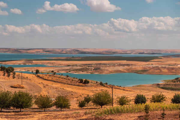 View of Ataturk reservoir, Turkey