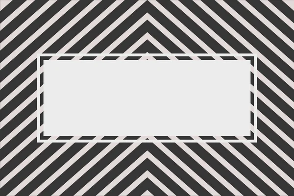 Zwarte Chevron Stripe Patroon Met Tekstkader Voor Achtergrond — Stockfoto