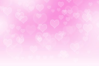 Sevgililer günü için kalp bokeh arka plan yumuşak ışık ile pembe ve kavram seviyorum