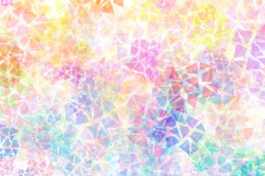 Renkli arka plan ile karışık kaotik farklı şekiller