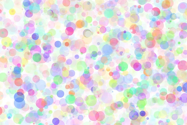 Abstract Multicolor Met Chaotische Cirkels Witte Achtergrond — Stockfoto