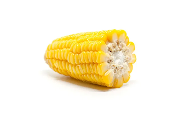 Maïs Sucré Sur Fond Blanc Pour Ingrédients Alimentaires Concept Cuisson — Photo