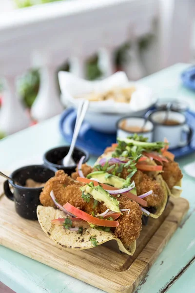 Geleneksel Meksika taco plaka Meksika Karayipler