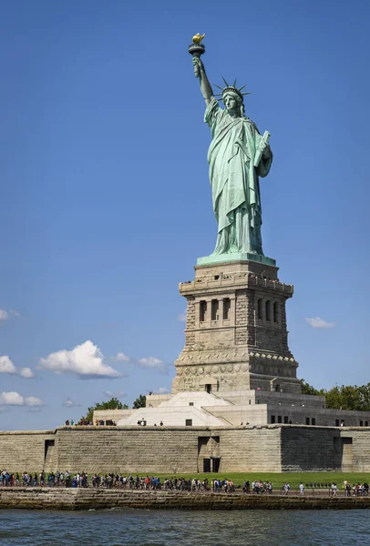 Freiheitsstatue Auf Der Freiheitsinsel New York — Stockfoto