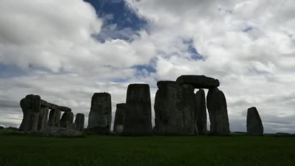 Upływ Czasu Stonehenge Chmury — Wideo stockowe