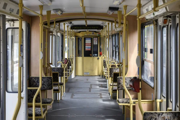 Vintage tramvay iç Budapeşte Macaristan