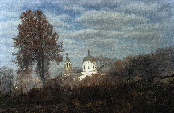 Holy Trinity Church Stary Oskol Belgorod Regio Toegevoegde Textuur Rechtenvrije Stockfoto's