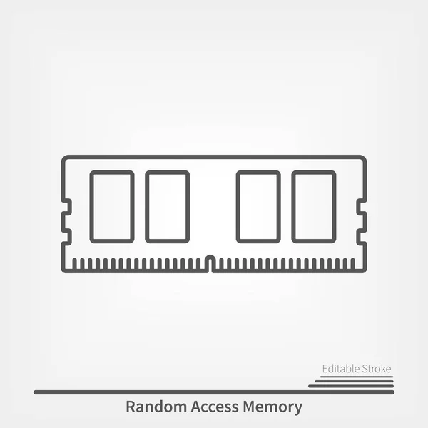 Random Access Memory line icon — Stock Vector