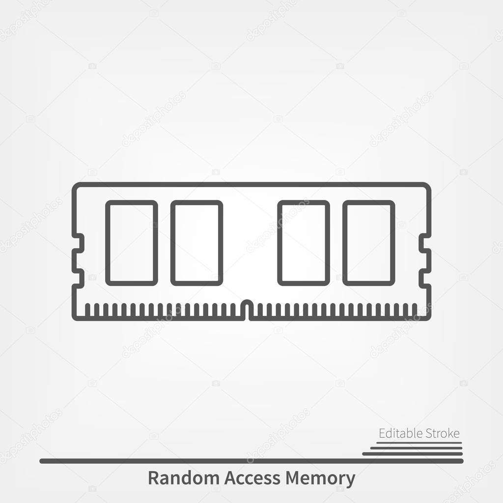 Random Access Memory line icon