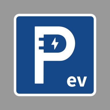 P harfi ile elektrik fişi simgesi.