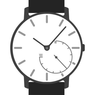 Hibrid smartwatch illüstrasyon. Etkinlik İzleyicisi ile analog ekran.