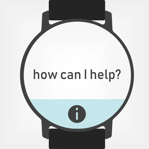 Un simple reloj inteligente se burla. Ilustración vectorial . — Vector de stock