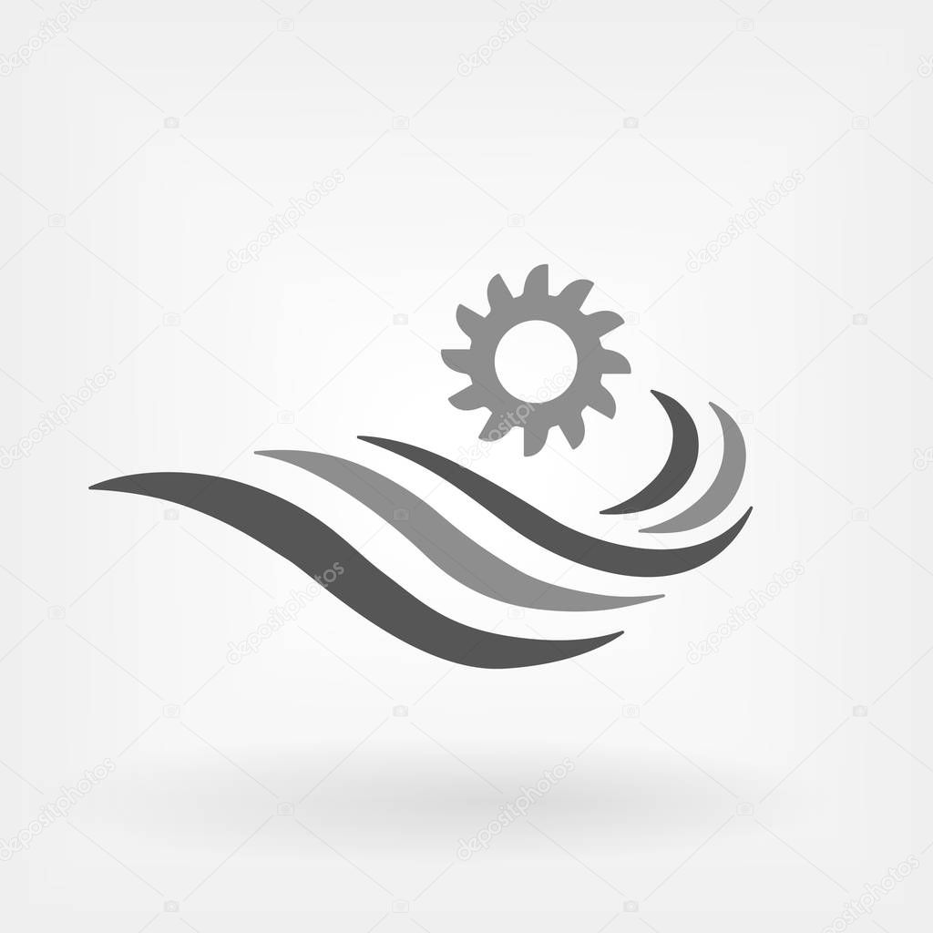 Hydroelectric Power Generator icon. Hydroelectricity generation concept vector illustration.