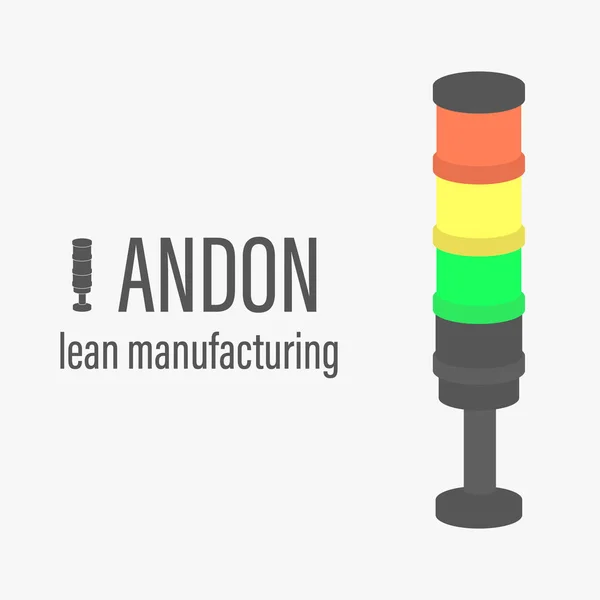Andon vector illustration. Lean manufacturing tool icon Vector Graphics