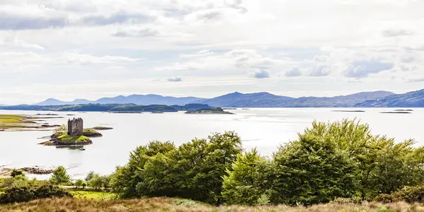 Reino Unido Scottish Highlands Glencoe Castle Stalker Loch Laich — Fotografia de Stock