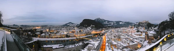 Áustria Salzburgo Paisagem Urbana Vista Moenchsberg — Fotografia de Stock